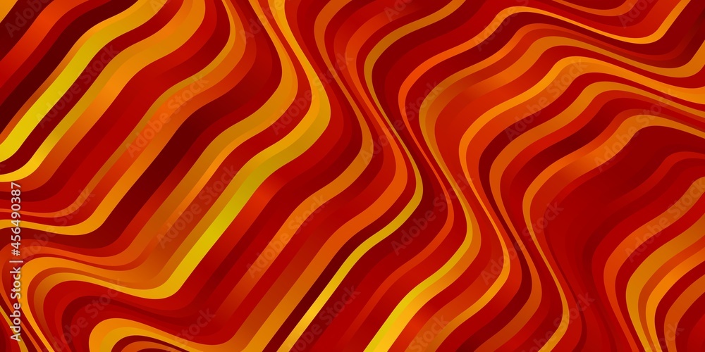 Light Orange vector template with curves. Light Orange vector template with curves.