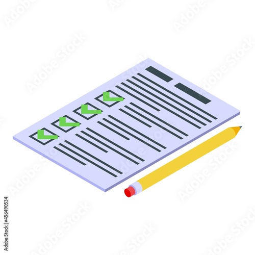 Business contract icon isometric vector. Self realization. Future work
