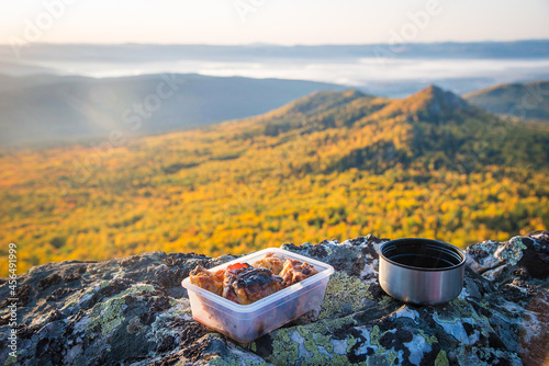 food and autumn in the mountains