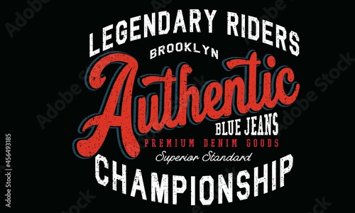 Authentic Vintage Style denim  tee shirt print-101