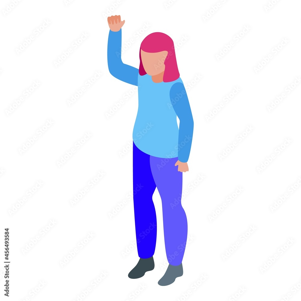 Lesbian girl icon isometric vector. Lgbt couple. Woman day Lesbian girl icon isometric vector. Lgbt couple. Woman day