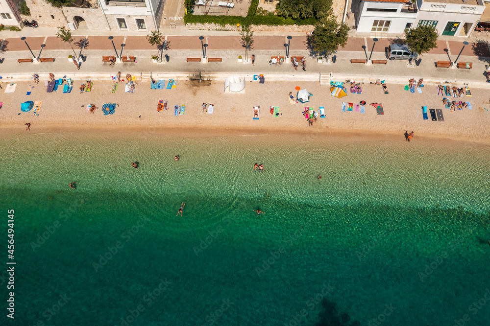 Aerial view of Igrane town, the Adriatic Sea, Croatia Aerial view of Igrane town, the Adriatic Sea, Croatia