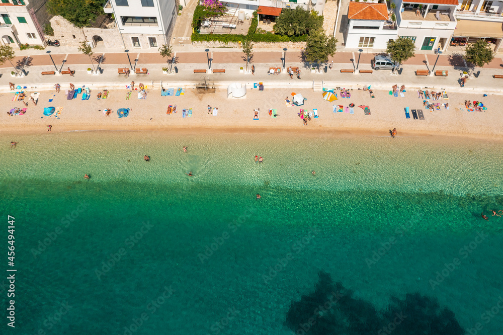 Aerial view of Igrane town, the Adriatic Sea, Croatia Aerial view of Igrane town, the Adriatic Sea, Croatia