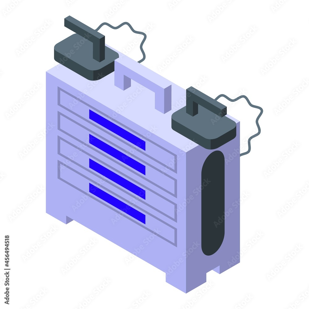 Surgery defibrillator icon isometric vector. Heart aed. Cardiac cpr Surgery defibrillator icon isometric vector. Heart aed. Cardiac cpr
