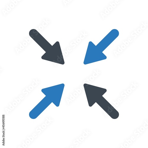 Arrow minimize icon