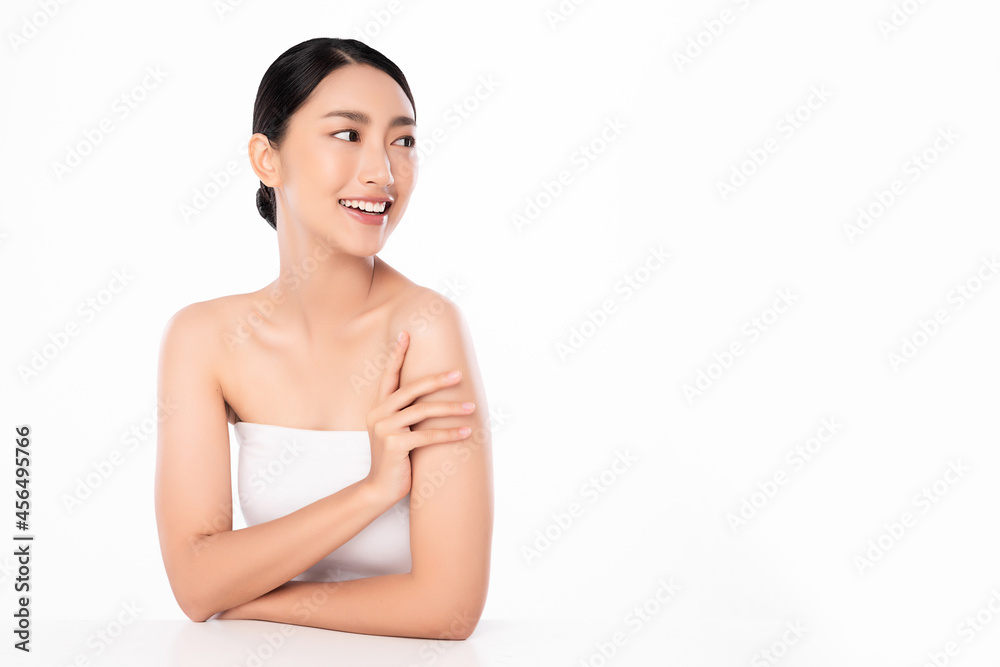 Beautiful young asian woman with clean fresh skin on white background, Face care, Facial treatment, Cosmetology, beauty and spa, Asian women portrait. Beautiful young asian woman with clean fresh skin on white background, Face care, Facial treatment, Cosmetology, beauty and spa, Asian women portrait.