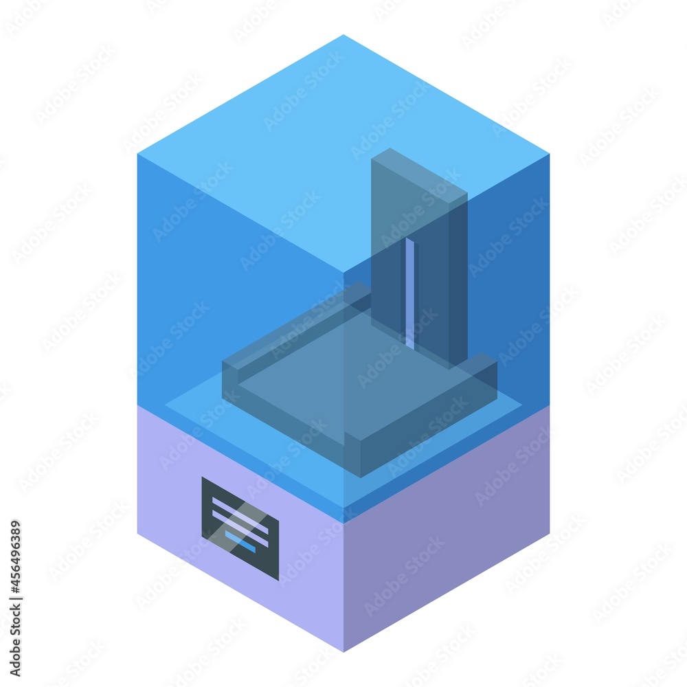 Bio engineering printer icon isometric vector. Medical bioprinting. Human science Bio engineering printer icon isometric vector. Medical bioprinting. Human science