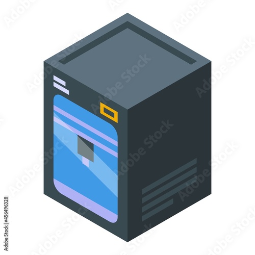 Medical printer icon isometric vector. Engineering bioprinting. Bio science