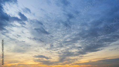 sky in the morning before sunrise with clouds.