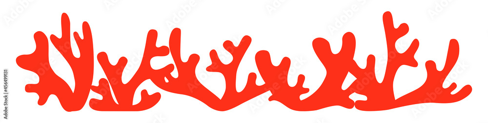 Reef coral thickets silhouette outline for design Reef coral thickets silhouette outline for design