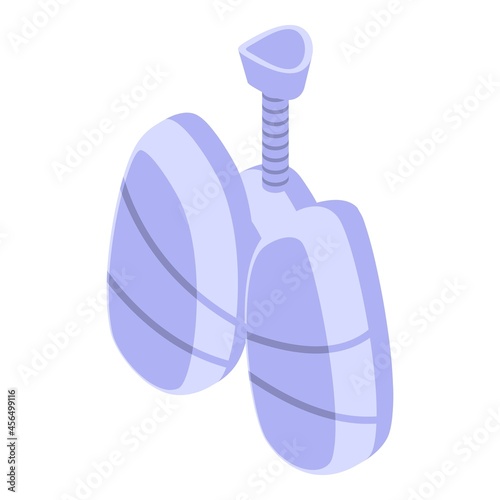 Artificial lungs icon isometric vector. Robot suit. Cyber man