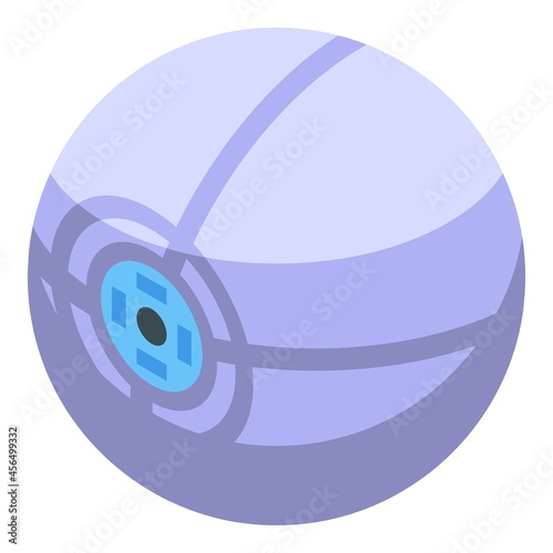 Robot eye icon isometric vector. Man exoskeleton. Robot suit