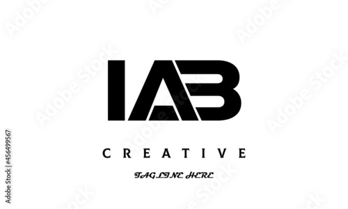 creative three latter IAB logo design photo