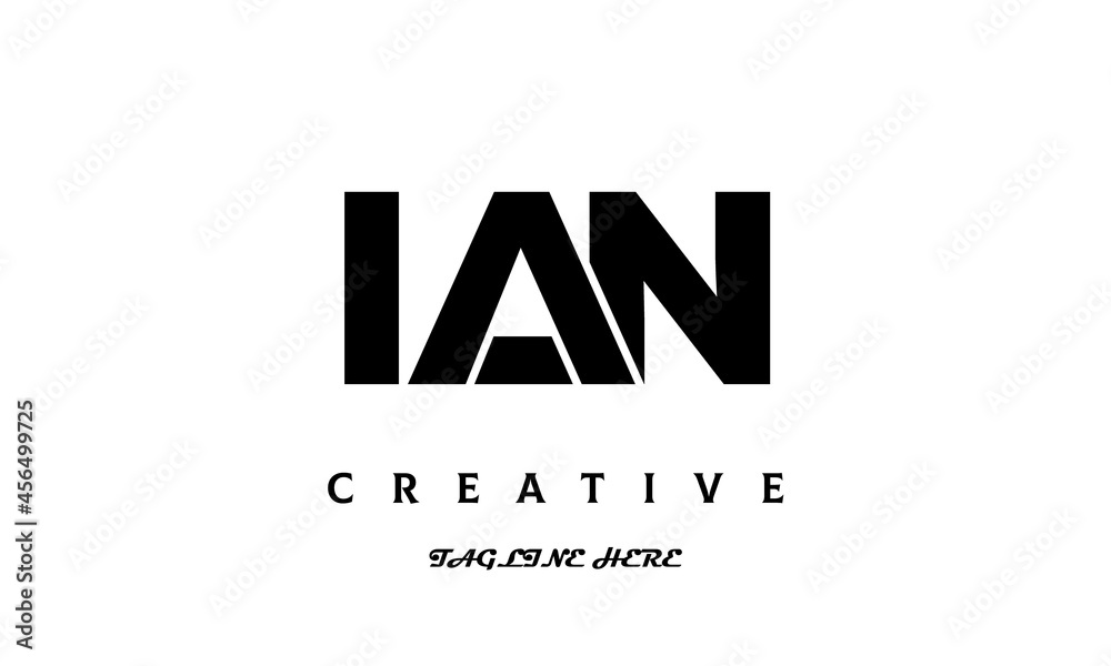 creative three latter IAN logo design creative three latter IAN logo design