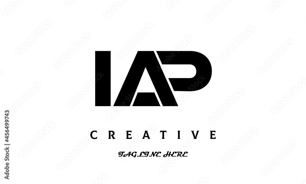 creative three latter IAP logo design creative three latter IAP logo design