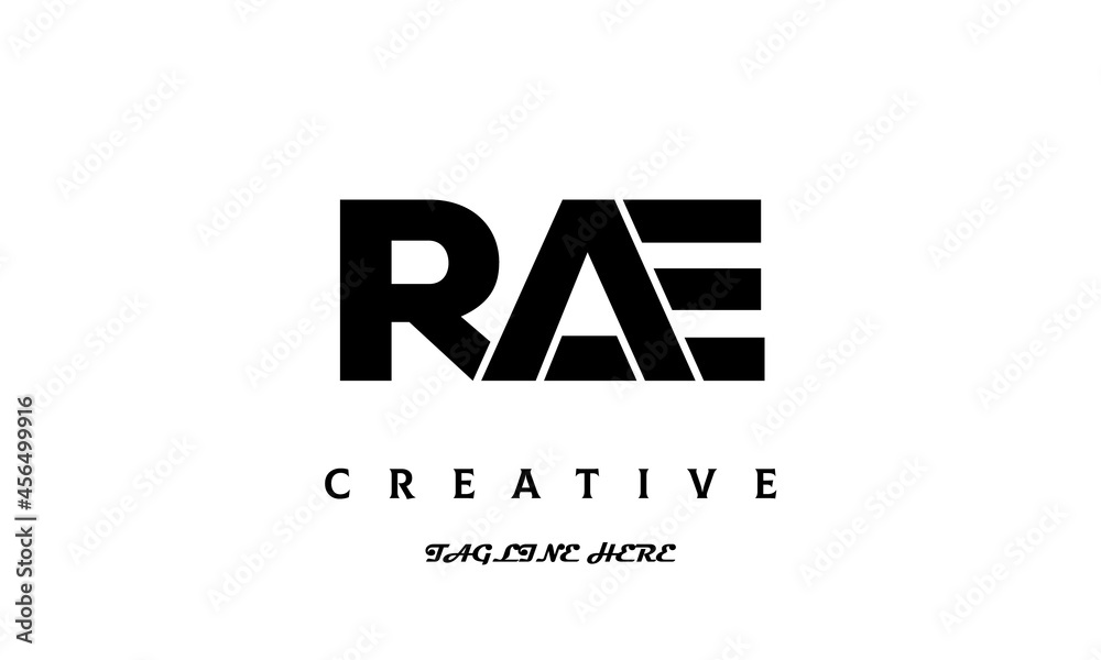 Fototapeta premium creative three latter RAE logo design