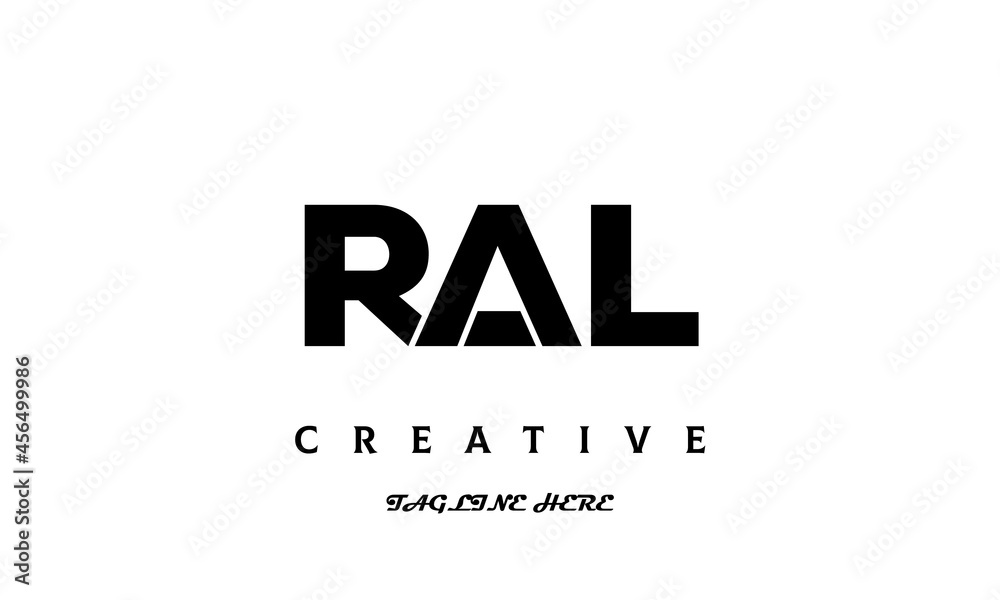 creative three latter RAL logo design