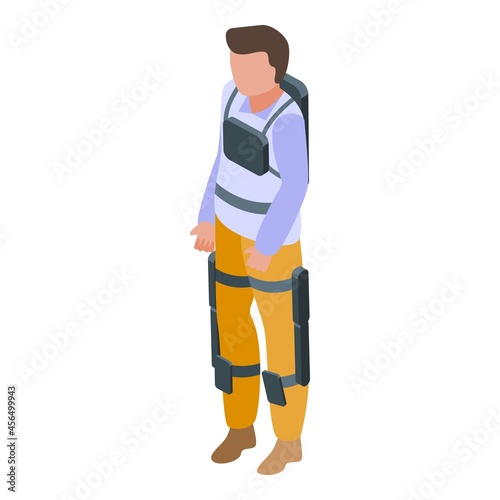 Exosuit icon isometric vector. Robot suit. Human exoskeleton