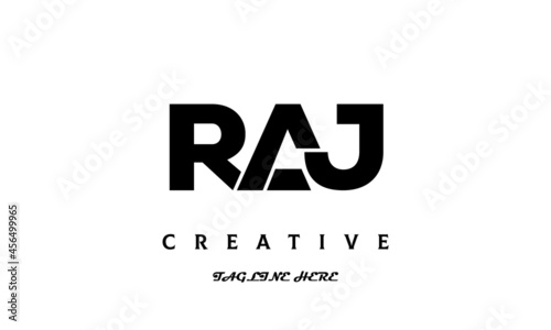 creative three latter RAJ logo design