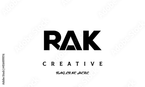creative three latter RAK logo design