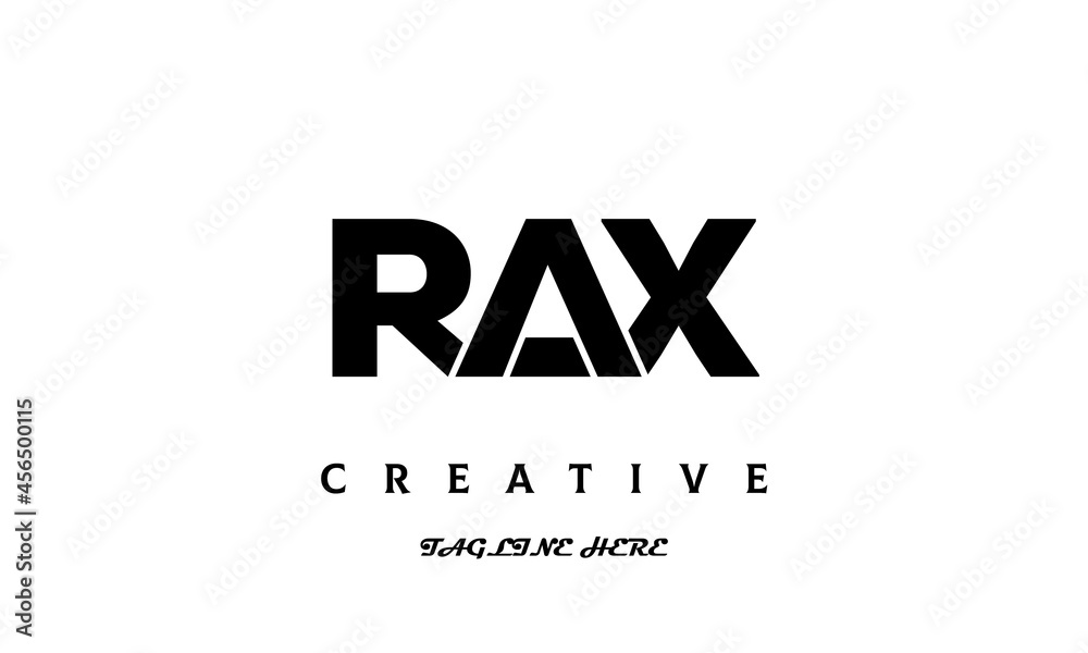 creative three latter RAX logo design creative three latter RAX logo design