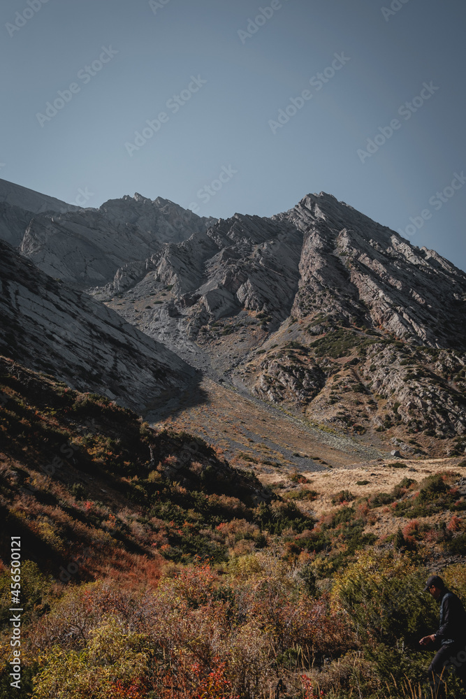 autumn mountain landscapes in the afternoon in warm colors autumn mountain landscapes in the afternoon in warm colors