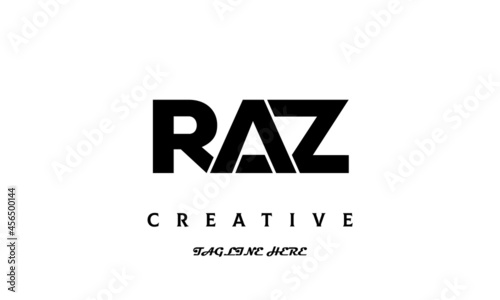 creative three latter RAZ logo design