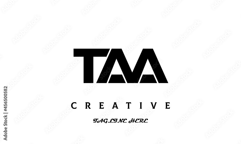 creative three latter TAA logo design creative three latter TAA logo design
