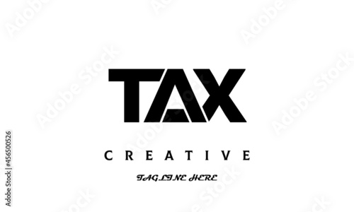 creative three latter TAX logo design
