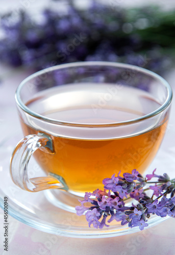 Cup of lavender tea