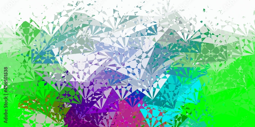 Light Pink, Green vector background with polygonal forms. Light Pink, Green vector background with polygonal forms.