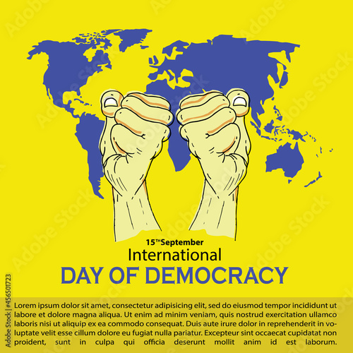 international day of democracy, poster and banner