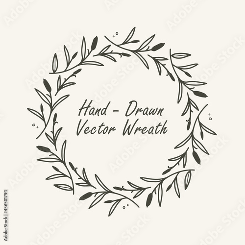 Outlined Hand Drawn Wreath