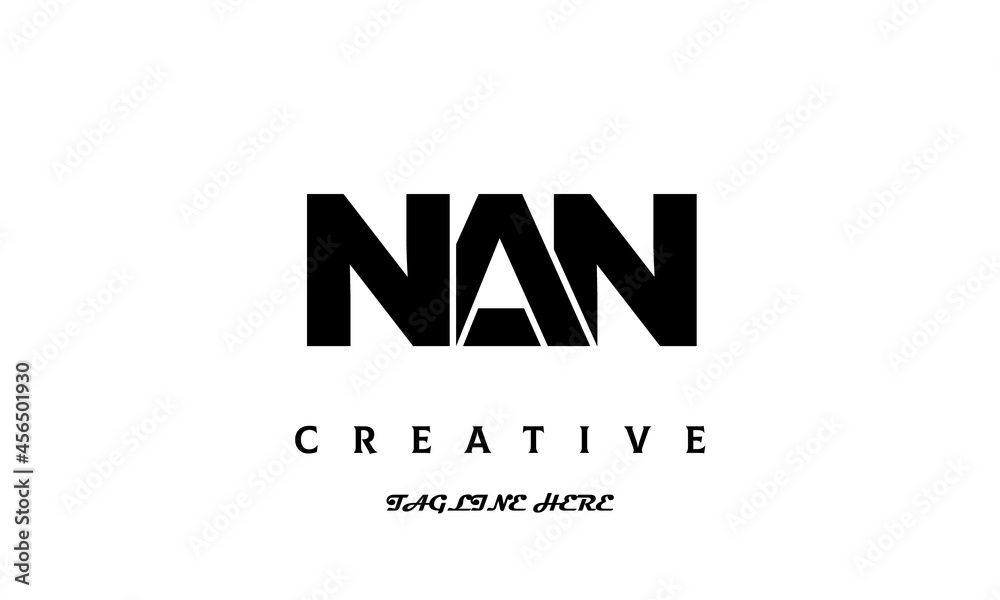 creative NAN three latter logo design creative NAN three latter logo design