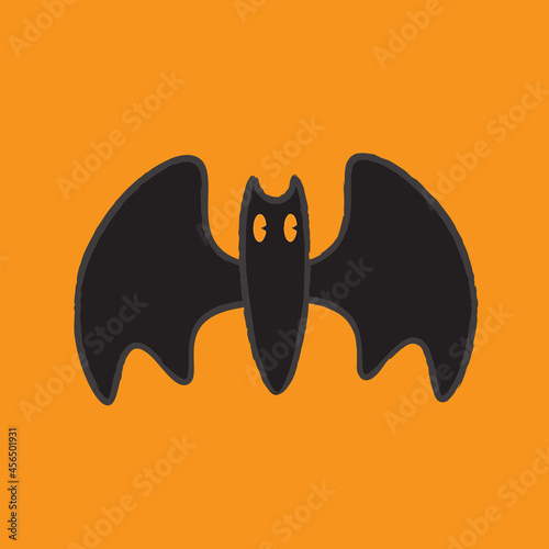 A Cute Hand Drawn Bat - Amazing cute minimalist vector bat character suitable for app, sticker, children book, clip art, decoration, halloween, animation, design asset and illustration in general