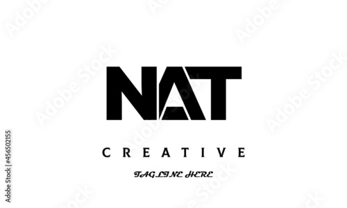 creative NAT three latter logo design