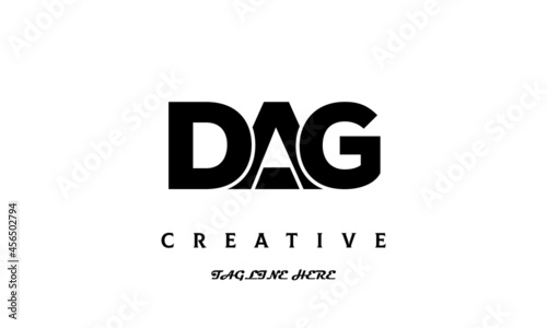 Tableau sur toile creative DAG three latter logo design