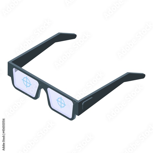 Smart glasses icon isometric vector. Wearable glass. Future vr