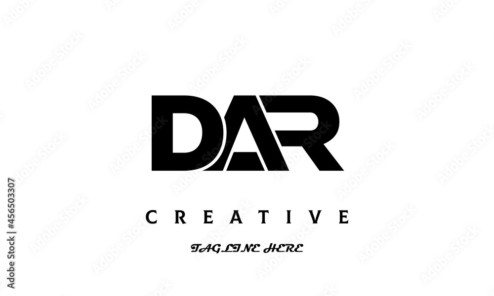 creative DAR three latter logo design creative DAR three latter logo design