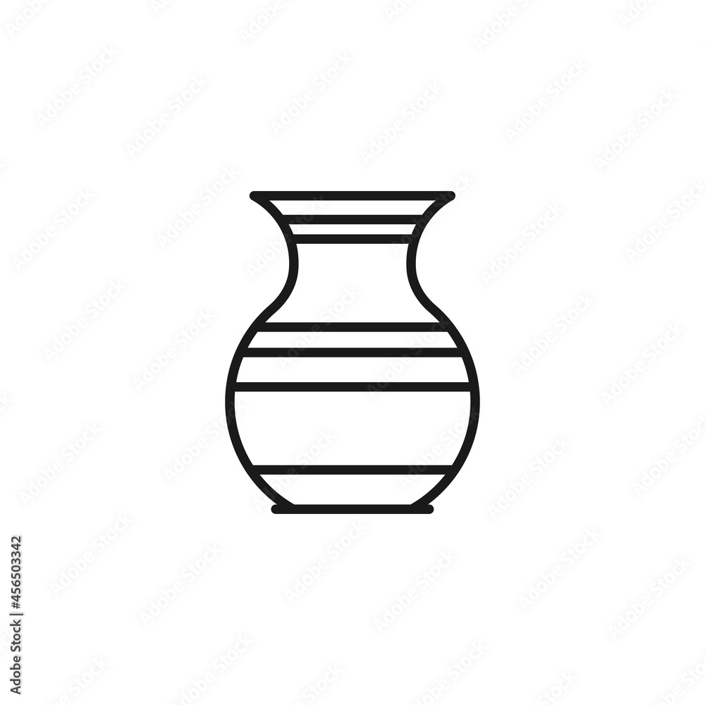 Profession of an artist concept. Line icon of ancient vase
