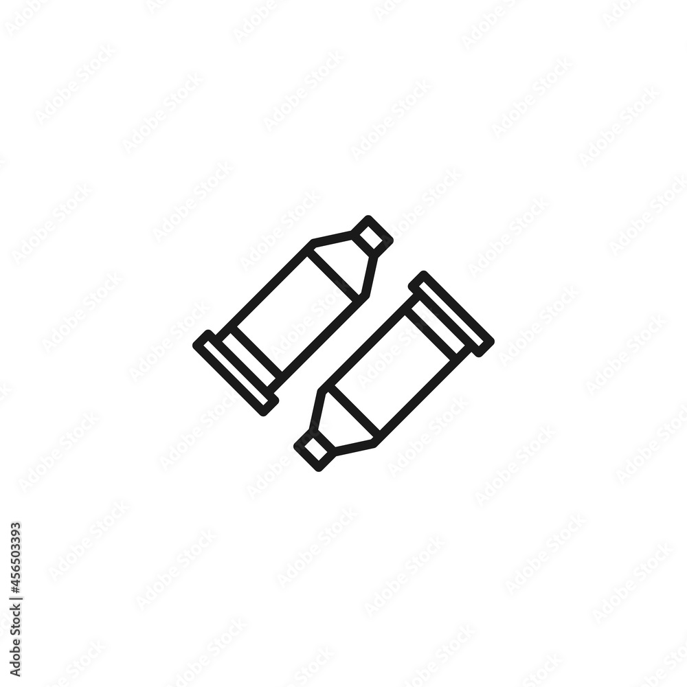 Profession of an artist concept. Line icon of dye pack Profession of an artist concept. Line icon of dye pack