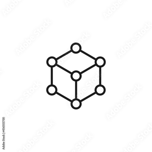 Profession of a chemist concept. Line icon of chemical compound
