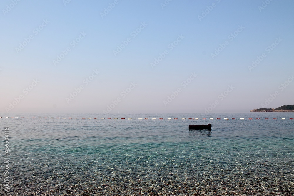 Obraz premium Free beach of Kamenovo Budva Riviera. Rafailovichi. Montenegro.