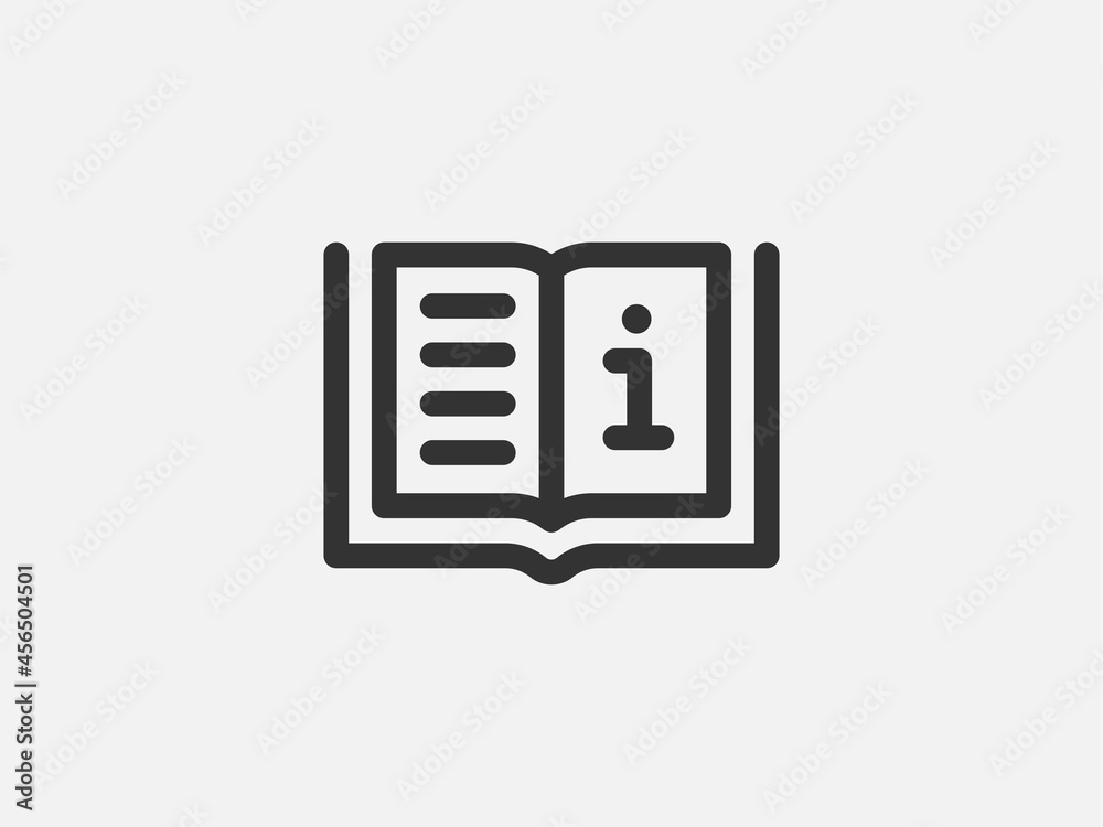 Guide icon vector, user manual. Service information document, instruction. Guide icon vector, user manual. Service information document, instruction.