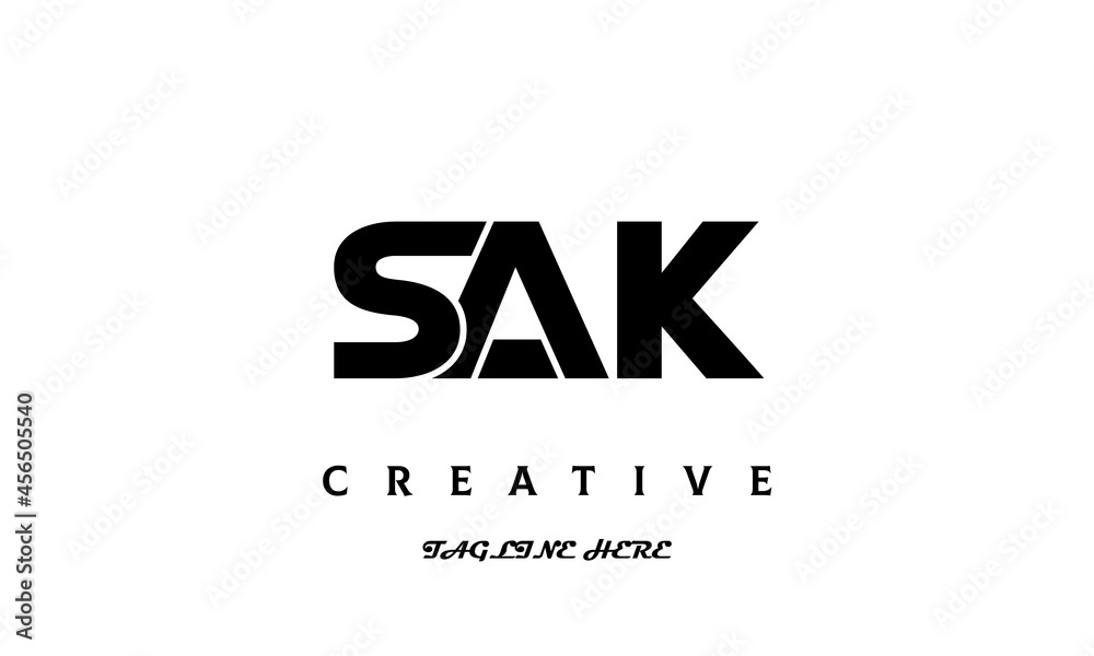 creative SAK three latter logo design