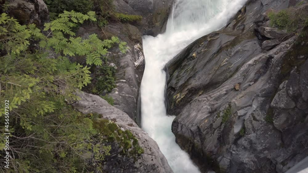 Passer waterfall at dusk in South Tyrol, Italy with sound Passer waterfall at dusk in South Tyrol, Italy with sound