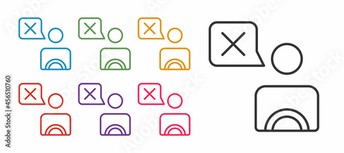 Set line Taxi driver icon isolated on white background. Set icons colorful. Vector