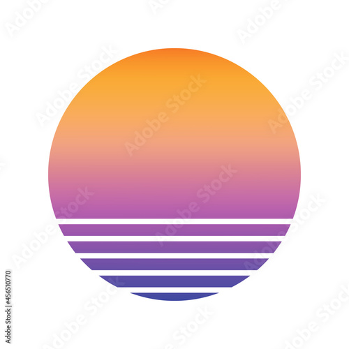 Design of Sunset striped backdrop. © writerfantast