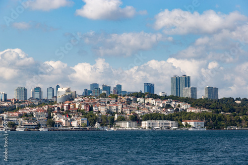 View to skyscrapers on the European side of Bosporus
