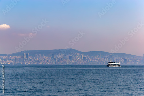 The coast of Istanbul view from Marmara sea, Turkey